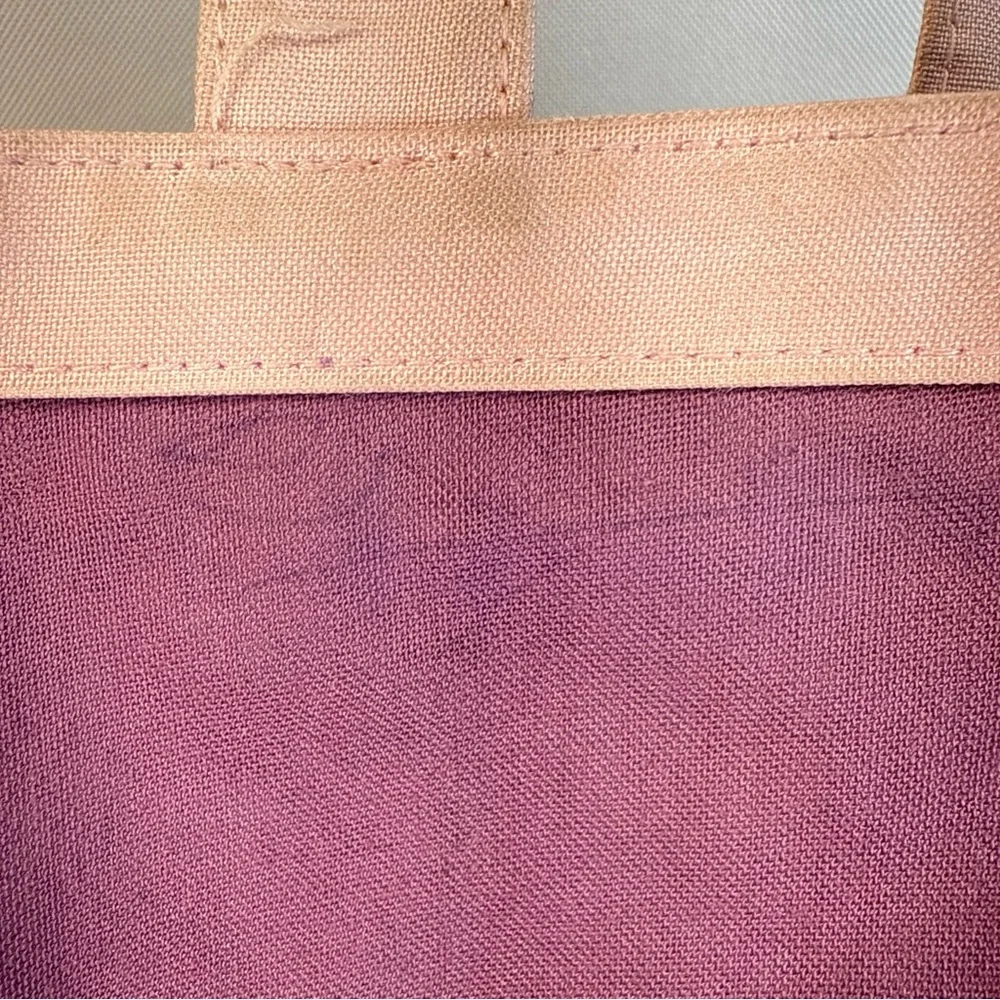 Vintage Cabbage Patch Kids Doll Face Canvas Tote Bag Purple & Pink Blonde 1983